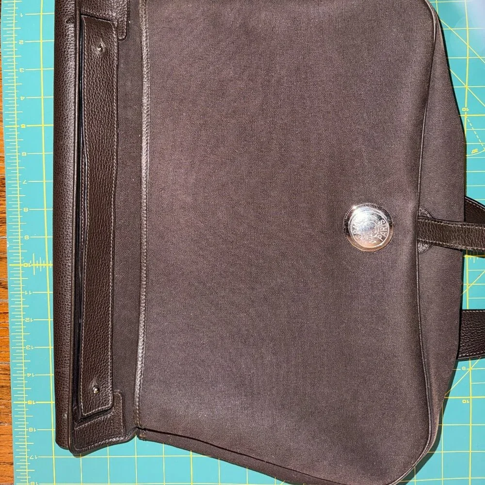 hermes colorado brown messenger briefcase laptop blokecore travel bag